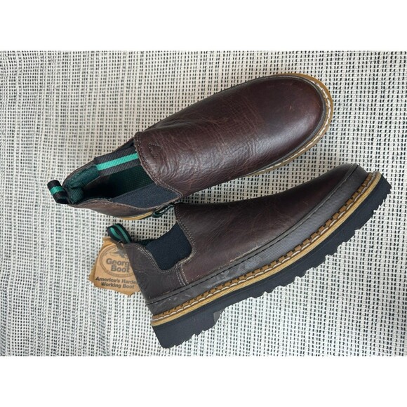 Georgia Giant Men's Georgia Giant Romeo Soft Toe Work Shoe Soggy Brown - GR262 C - Picture 5 of 11